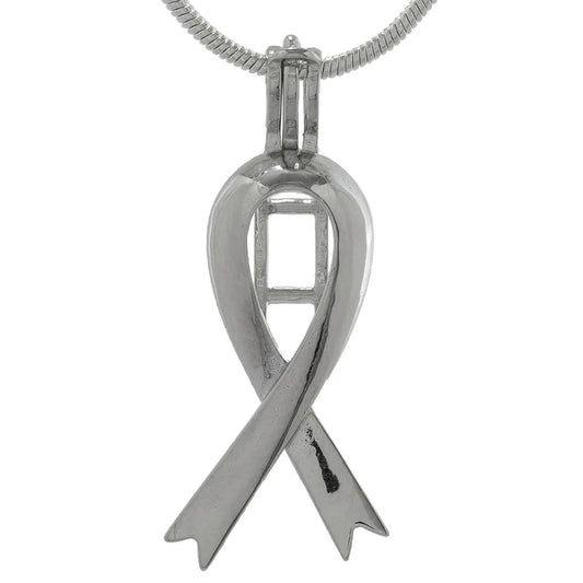 Sterling Silver Awareness Ribbon Cage