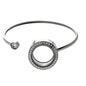 Glass Locket Bracelet Twist Off - Round Clear Rhinestone Stainless Steel